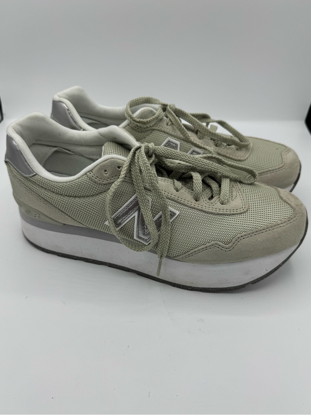 New Balance 515H Womens 10 sage khaki Athletic Running Platform Shoes Sneakers